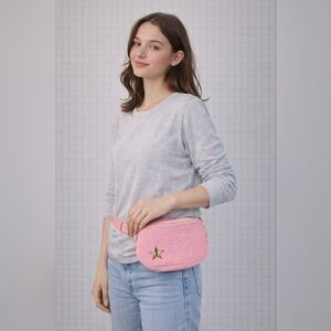 Jeffree Star Pink Crossbody Bag with Gold Star